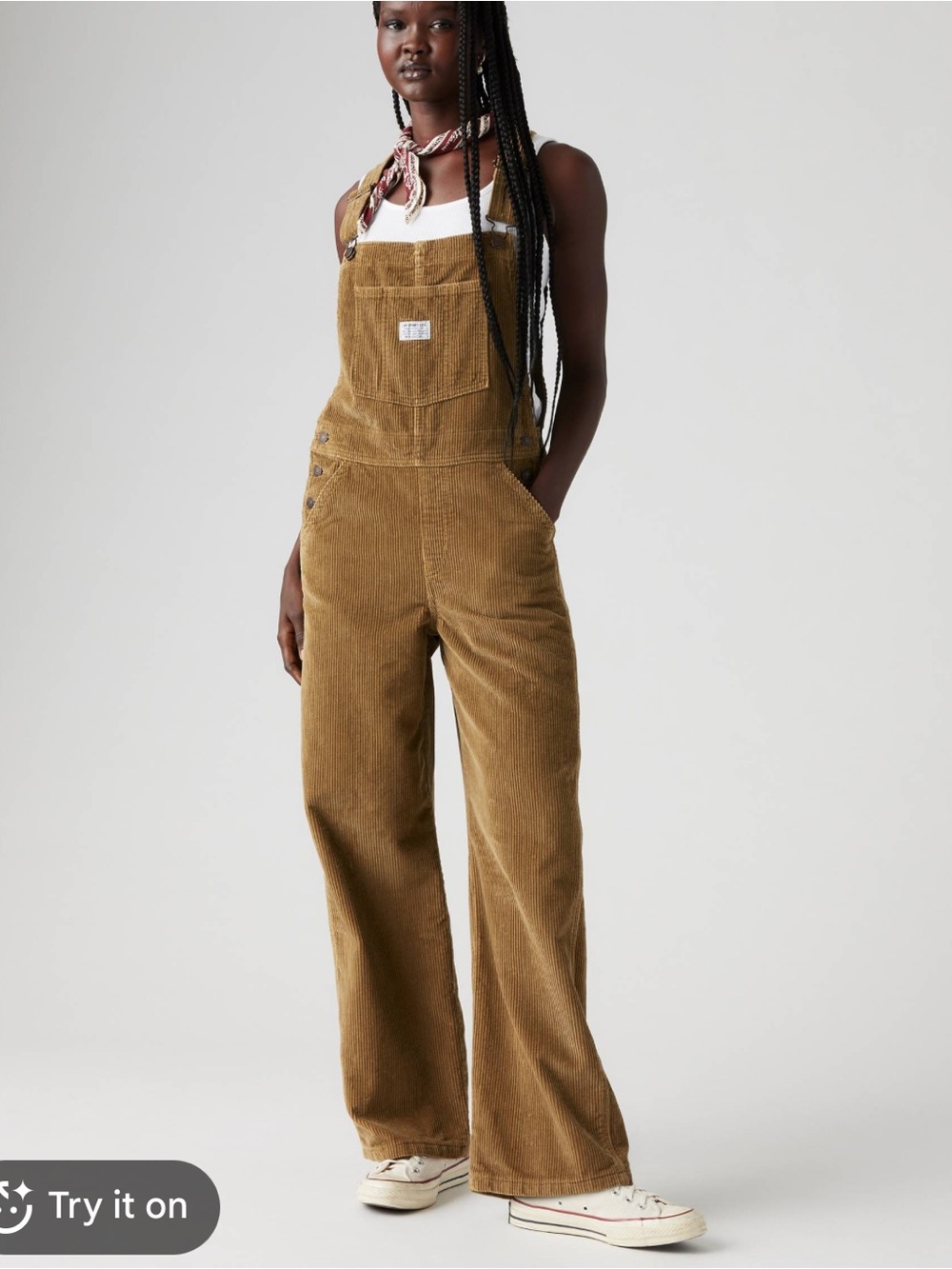 Levi's Corduroy Overalls in Brown